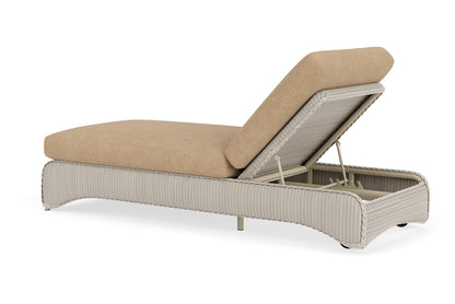 Lloyd Flanders Lloyd Loom Chaise – 2x2 Weave in Linen with Hayden Sand fabric, view 8