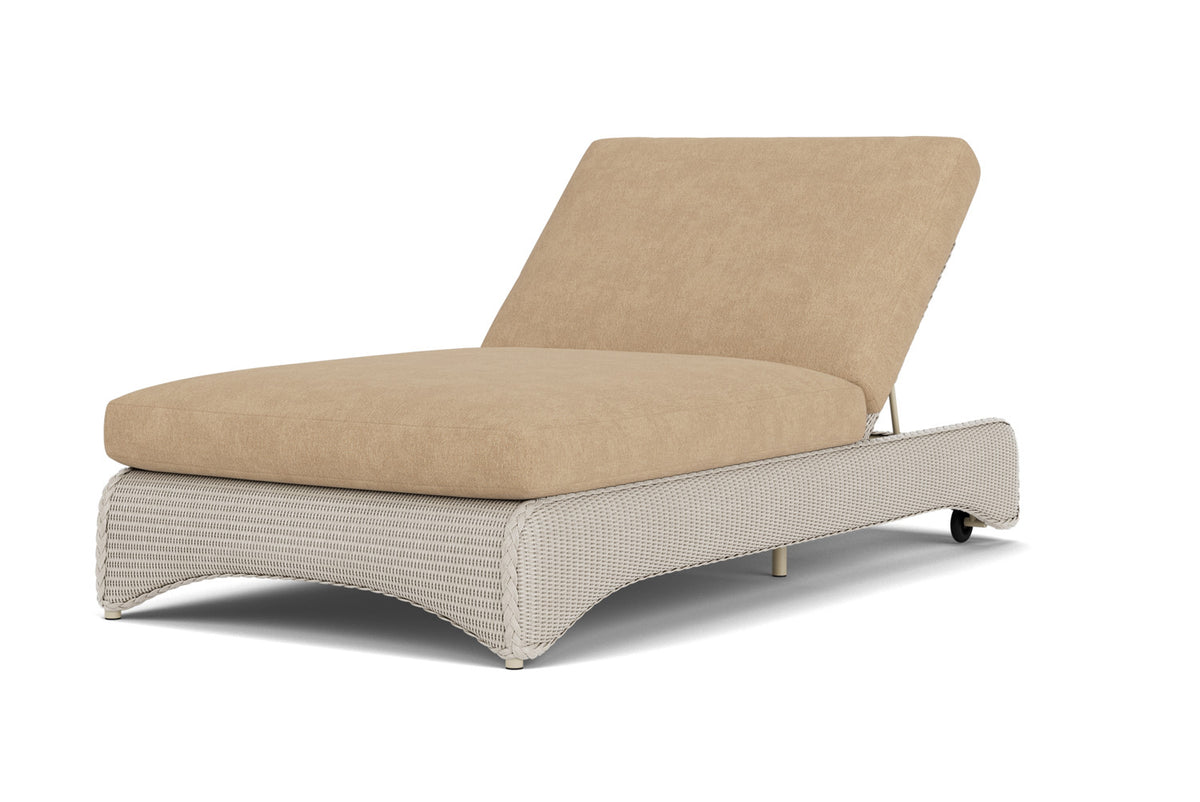 Lloyd Flanders Lloyd Loom Double Chaise – 2x2 Weave in Linen with Hayden Sand fabric, view 10