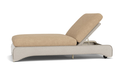 Lloyd Flanders Lloyd Loom Double Chaise – 2x2 Weave in Linen with Hayden Sand fabric, view 9