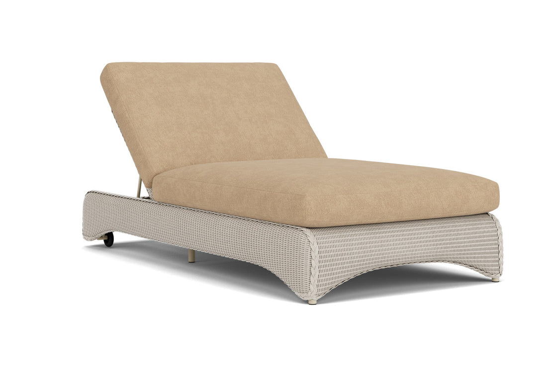 Lloyd Flanders Lloyd Loom Double Chaise – 2x2 Weave in Linen with Hayden Sand fabric, view 2