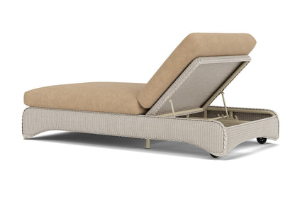 Lloyd Flanders Lloyd Loom Double Chaise – 2x2 Weave in Linen with Hayden Sand fabric, view 8