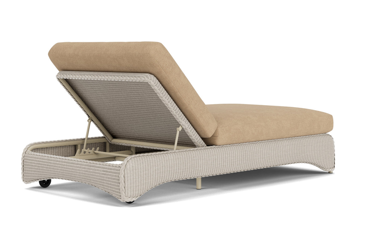 Lloyd Flanders Lloyd Loom Double Chaise – 2x2 Weave in Linen with Hayden Sand fabric, view 6