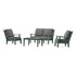 POLYWOOD Country Living Wovendale 4-Piece Deep Seating Set with Loveseat in Green