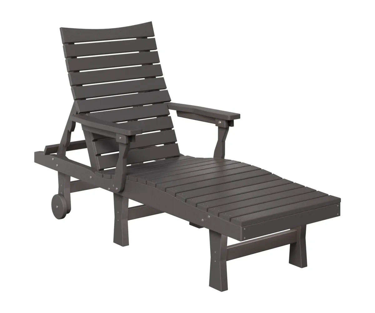 Berlin Gardens Bristol Chaise Lounge in Smoke Gray
