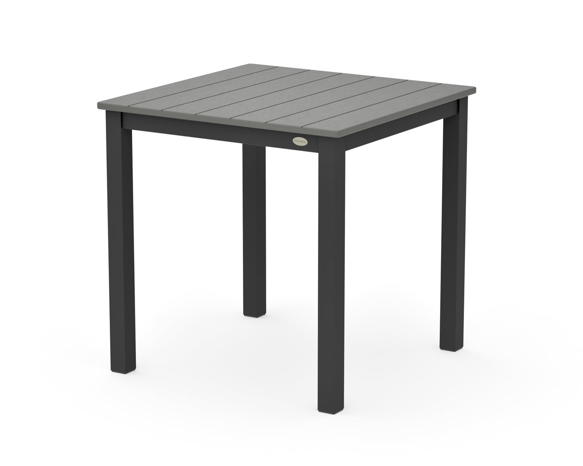 POLYWOOD Main Street 30 x 30 Dining Table in Black / Slate Grey