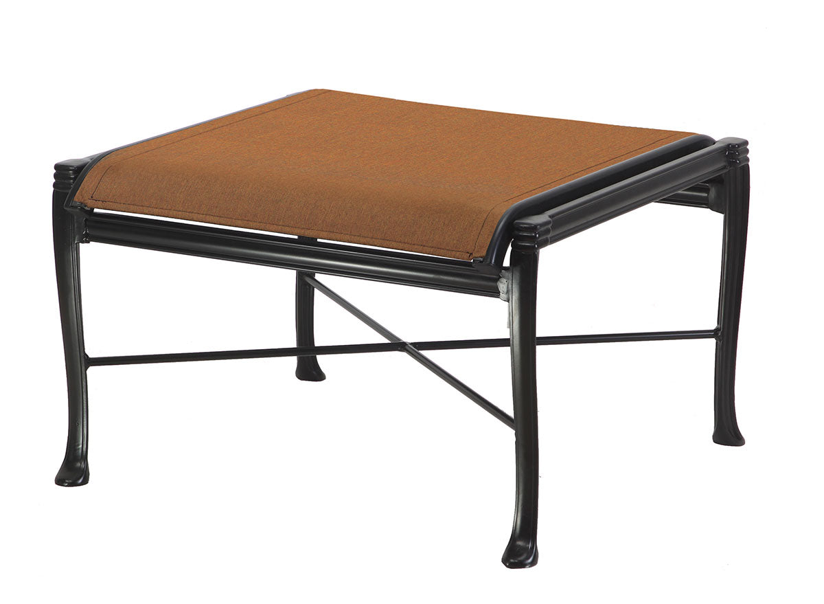 Gensun Michigan Padded Sling Ottoman in Black