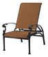 Gensun Michigan Padded Sling Reclining Chair in Black