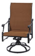 Gensun Michigan Padded Sling High Back Swivel Rocking Lounge Chair in Black