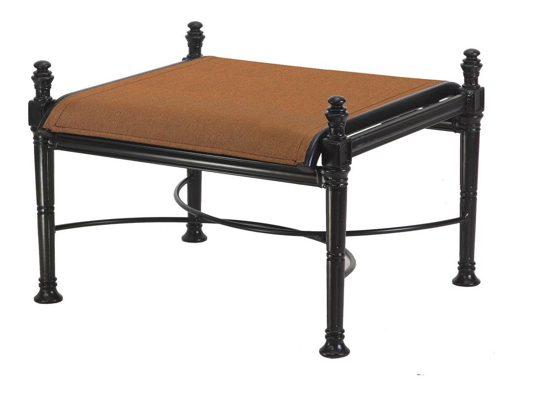 Gensun Florence Padded Sling Ottoman in Carbon