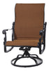 Gensun Florence Padded Sling High Back Swivel Rocking Lounge Chair in Carbon
