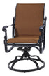 Gensun Florence Padded Sling Standard Back Swivel Rocker in Carbon