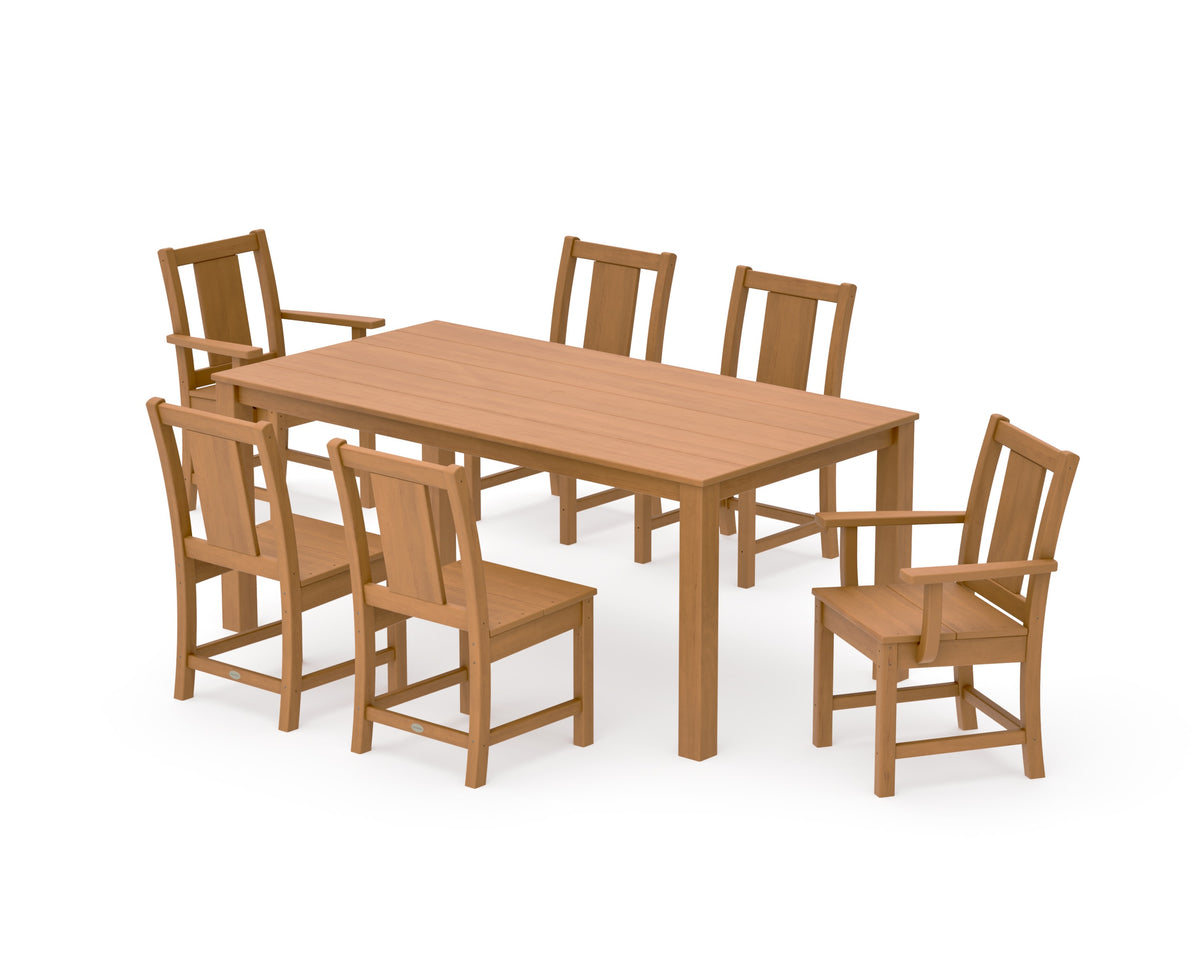 POLYWOOD Prairie 7-Piece Parsons Dining Set in Natural