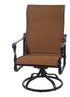 Gensun Grand Terrace Padded Sling High Back Swivel Rocking Lounge Chair in Vintage