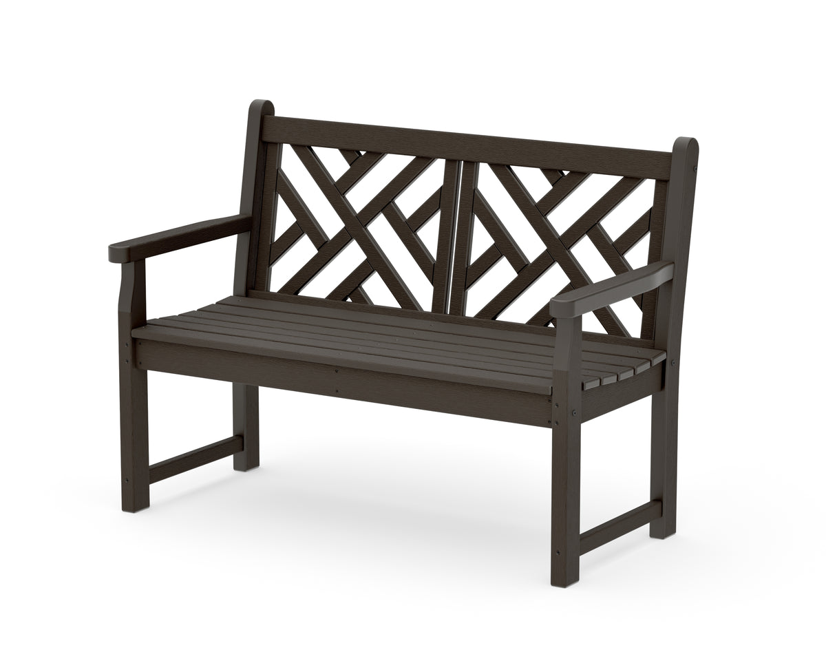 POLYWOOD Chippendale 48" Bench in Vintage Coffee