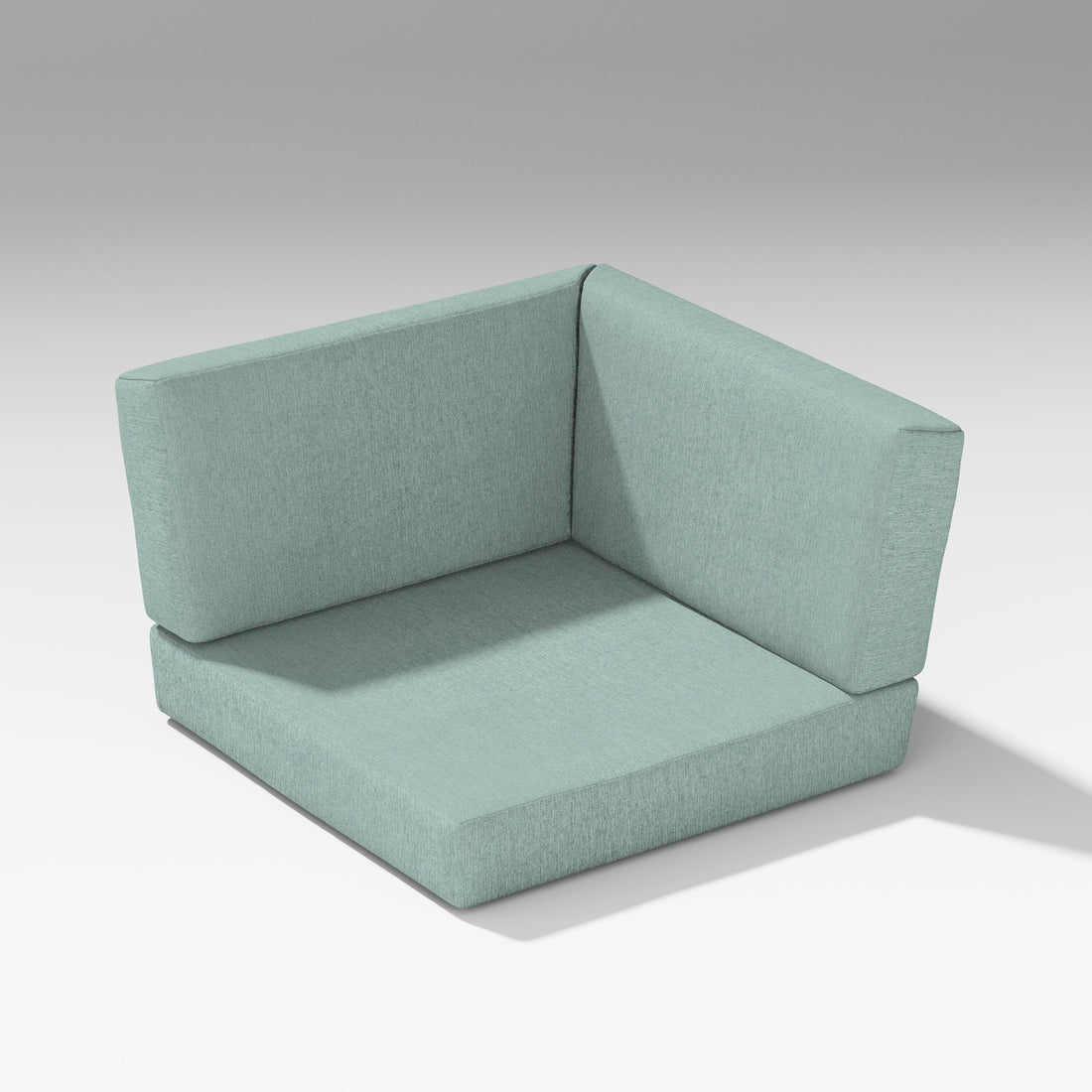 POLYWOOD PW Designer Series Latitude Corner Seat Cushion in Glacier Spa