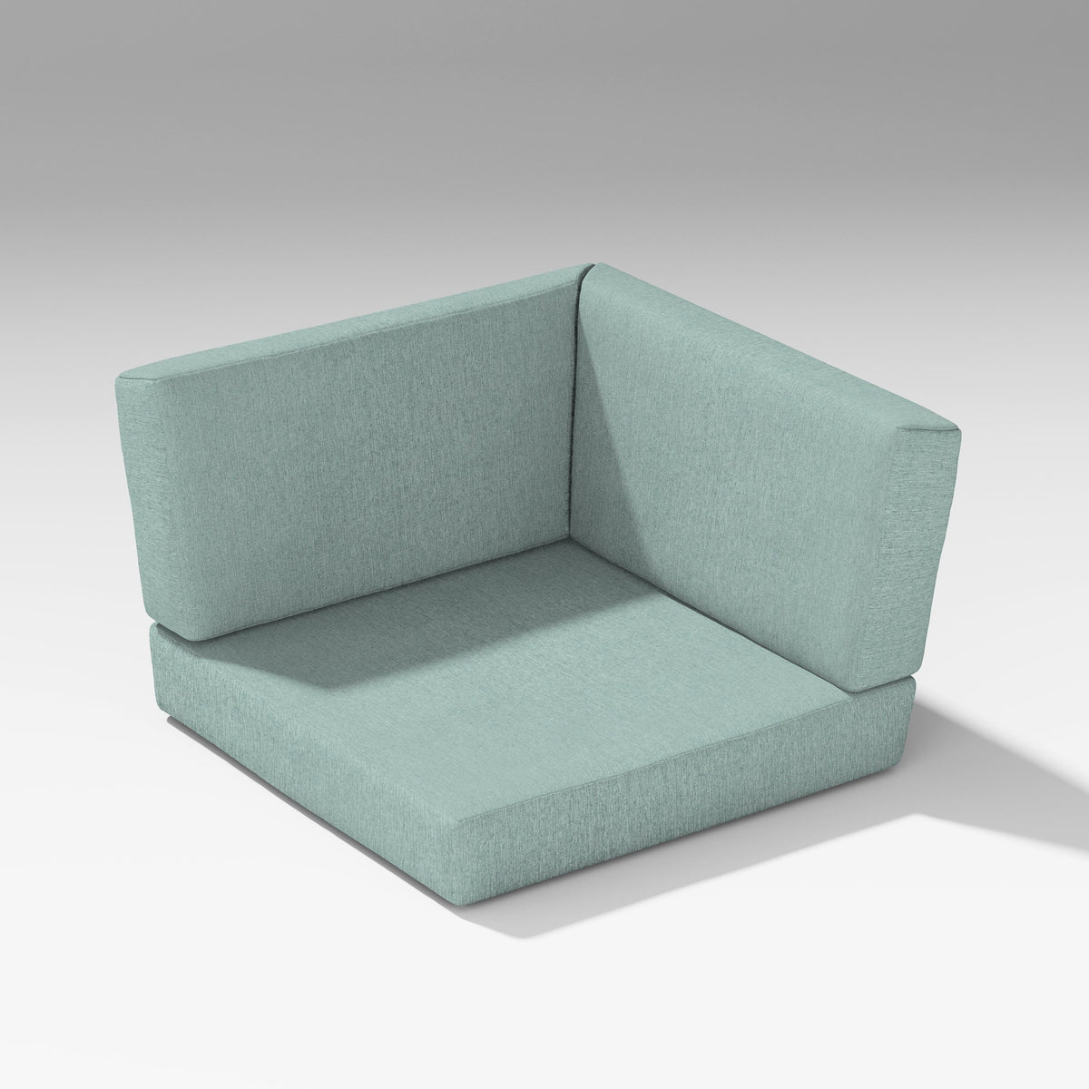 POLYWOOD PW Designer Series Latitude Corner Seat Cushion in Glacier Spa