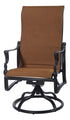 Gensun Bel Air Padded Sling High Back Swivel Rocker in Midnight Gold