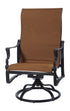Gensun Bel Air Padded Sling High Back Swivel Rocking Lounge Chair in Midnight Gold