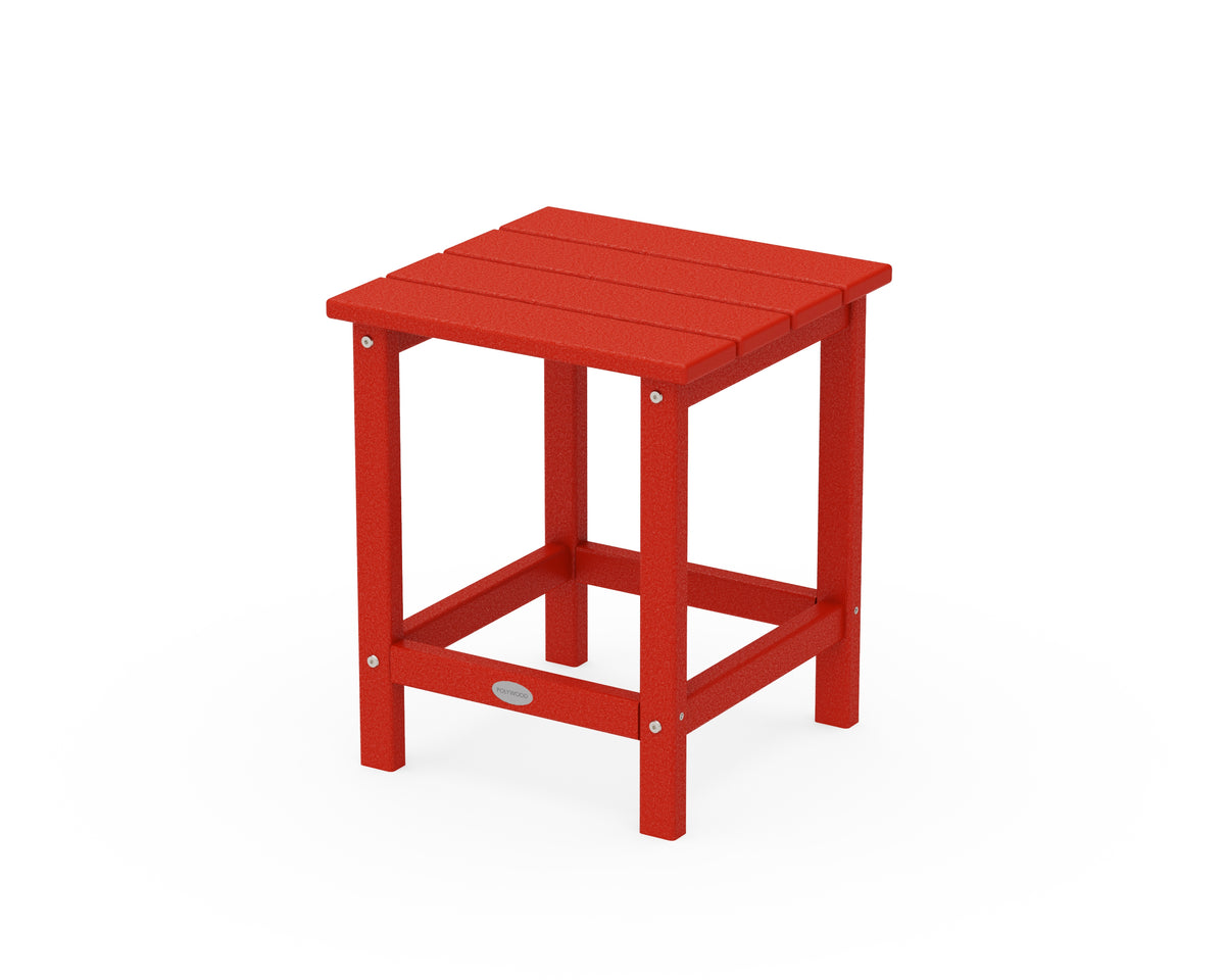 POLYWOOD Long Island 18" Side Table in Sunset Red