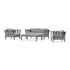 POLYWOOD Acadia 4-Piece Deep Seating Set with Loveseat in Slate Grey / Grey Mist