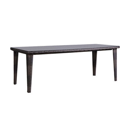 Lloyd Flanders Largo 86" Rectangular Umbrella Dining Table, lifestyle photo 3