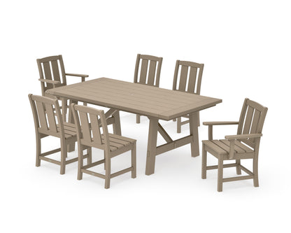 POLYWOOD Mission 7-Piece Rustic Farmhouse Dining Set in Vintage Sahara