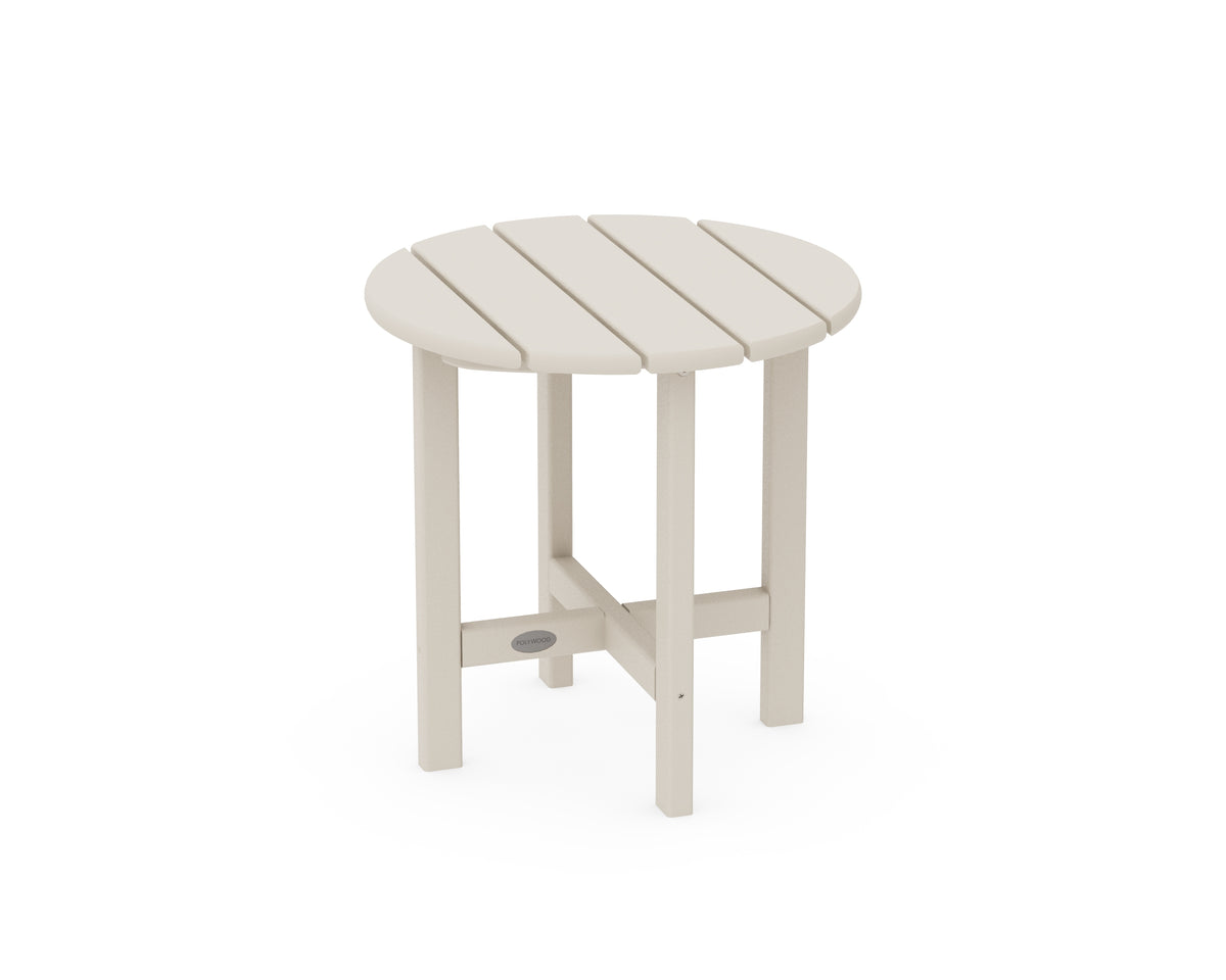 POLYWOOD Round 18" Side Table in Sand