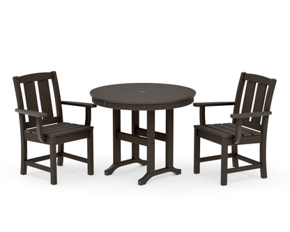 POLYWOOD Mission 3-Piece Farmhouse Dining Set in Vintage Coffee