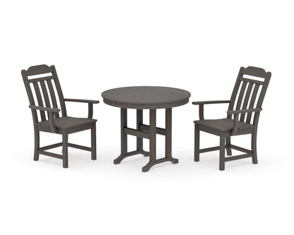 POLYWOOD Cottage 3-Piece Farmhouse Dining Set in Driftwood