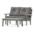 POLYWOOD Lakeside 2-Piece Lounge Loveseat Set in Slate Grey