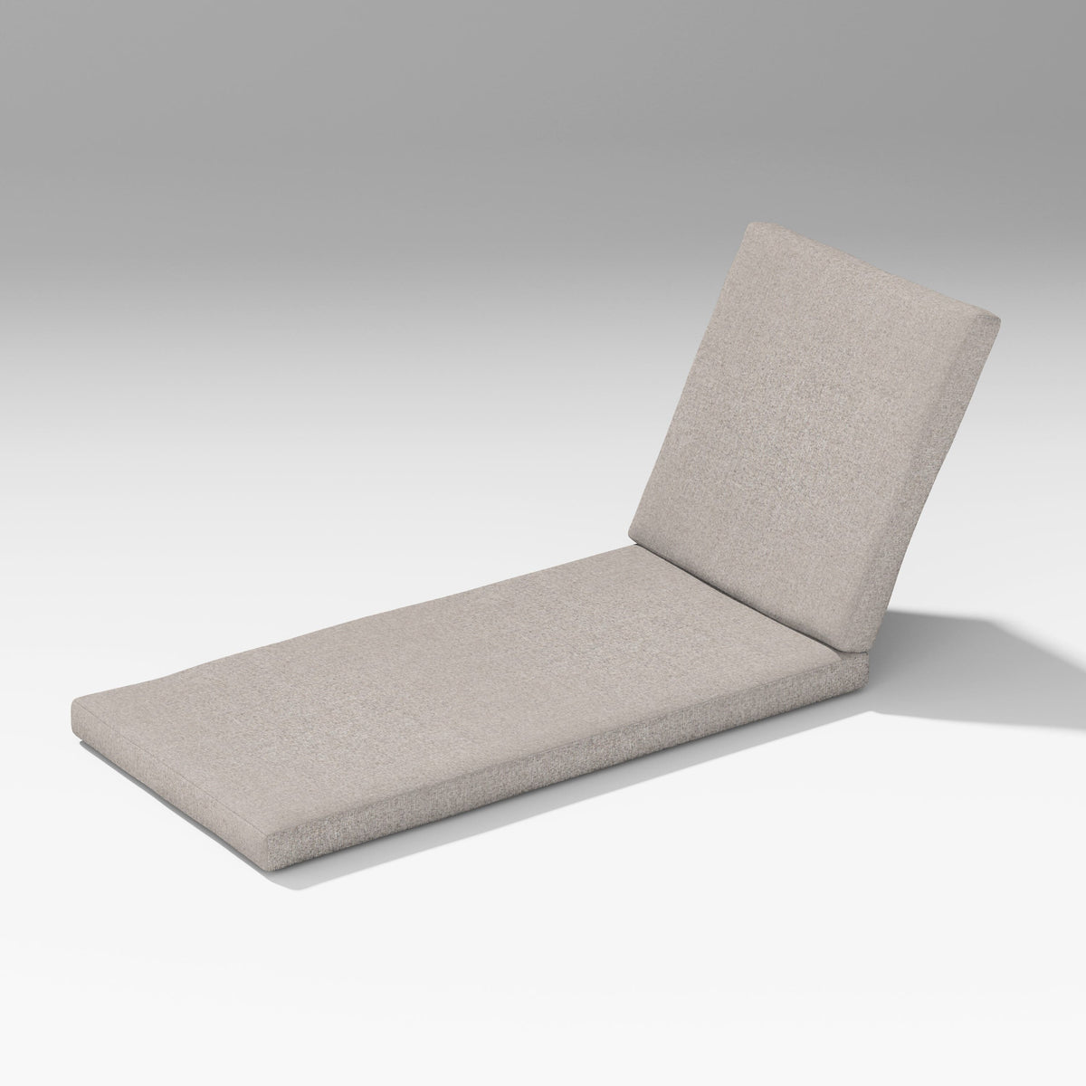 POLYWOOD PW Designer Series Latitude Chaise Lounge Full Cushion in Weathered Tweed
