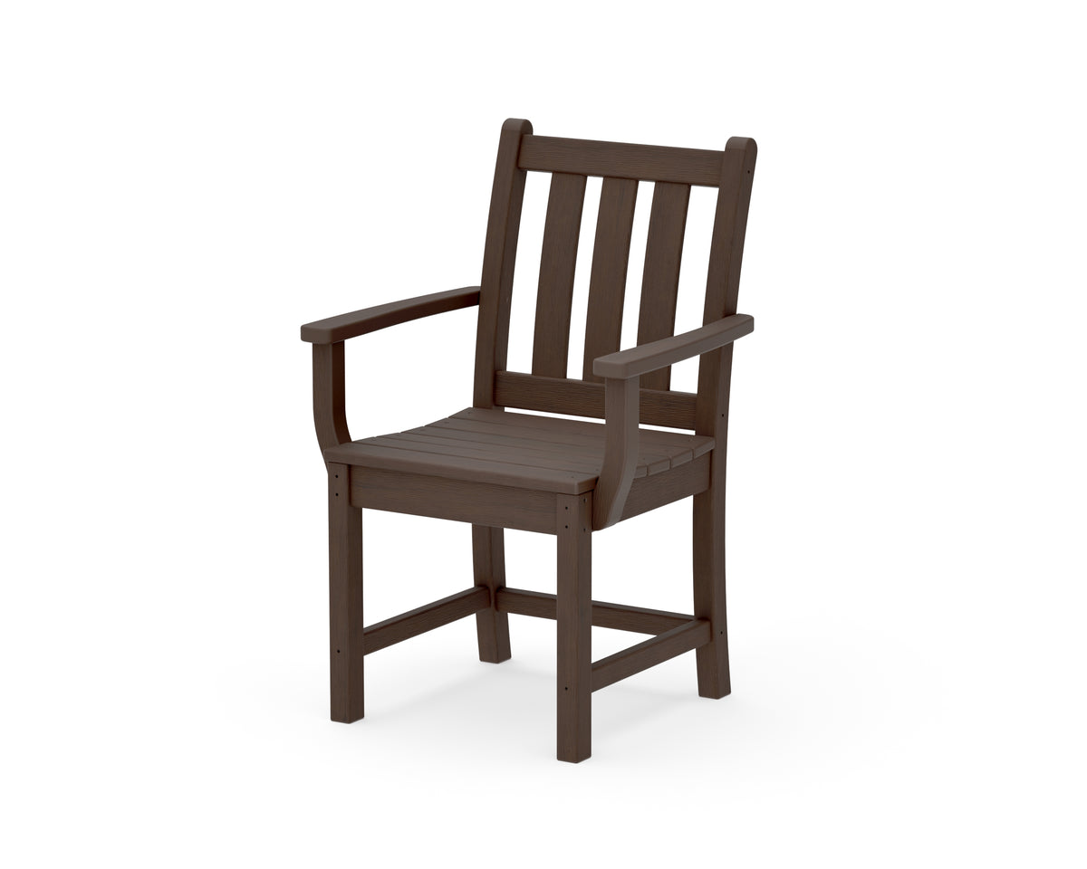 POLYWOOD Traditional Garden Dining Arm Chair in Kona