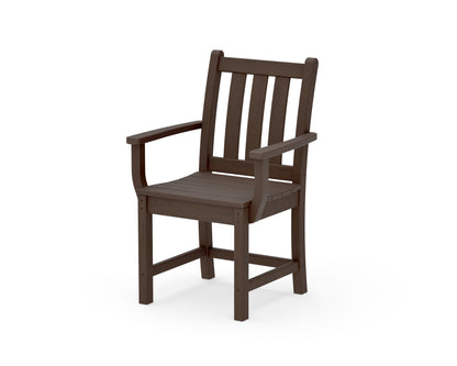 POLYWOOD Traditional Garden Dining Arm Chair in Kona