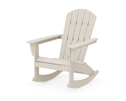 POLYWOOD Nautical Adirondack Rocking Chair in Sand