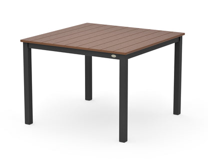 POLYWOOD Main Street 42 x 42 Dining Table in Black / Teak