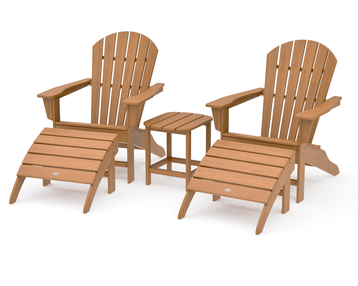 POLYWOOD South Beach Adirondack 5-Piece Set in Natural