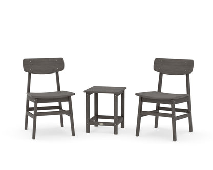 POLYWOOD Modern Studio Urban Chair 3-Piece Seating Set in Driftwood
