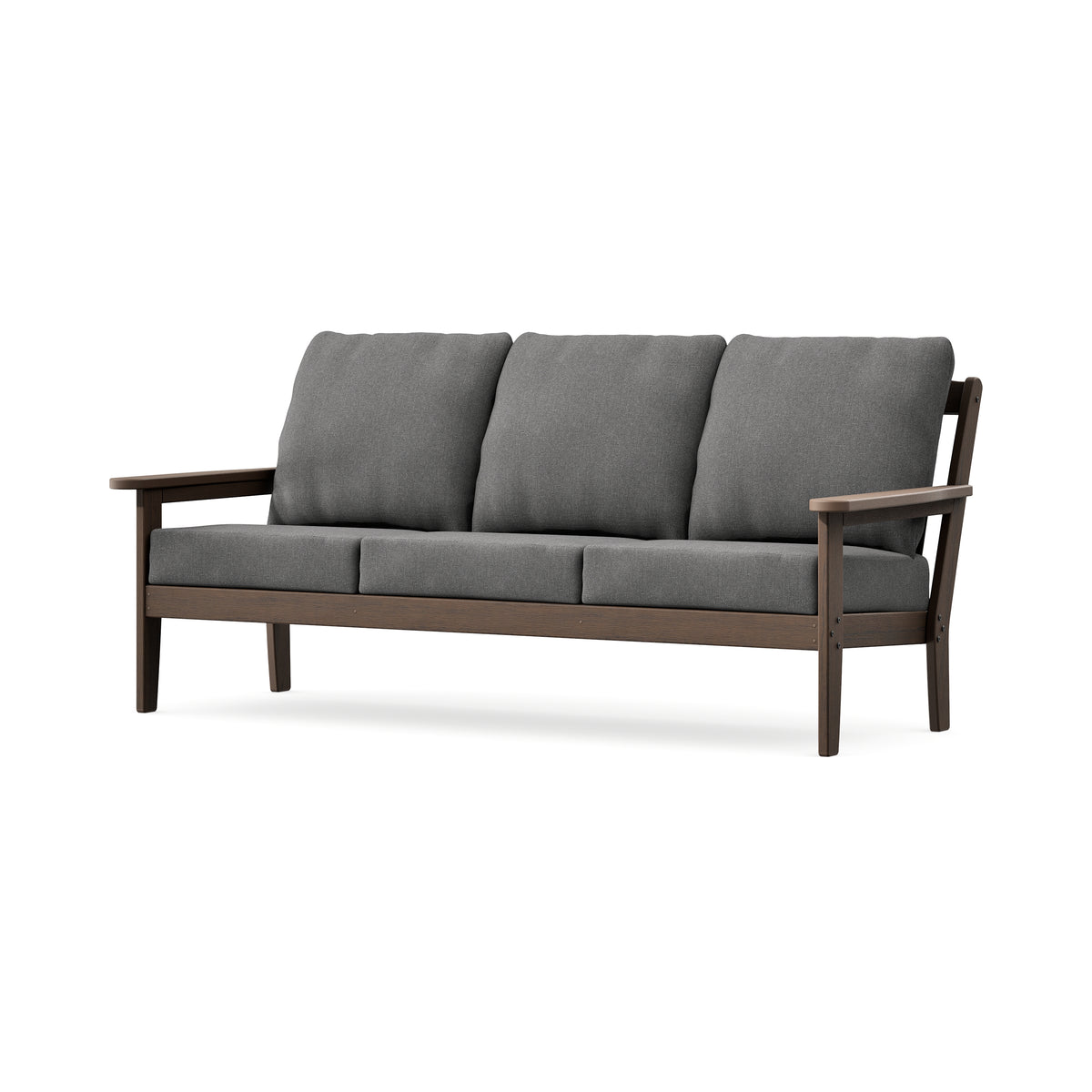 POLYWOOD Cottage Deep Seating Sofa in Kona / Ash Charcoal