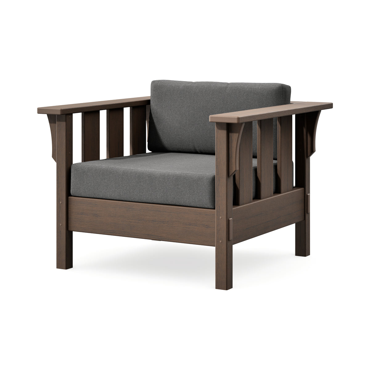 POLYWOOD Acadia Deep Seating Chair in Kona / Ash Charcoal