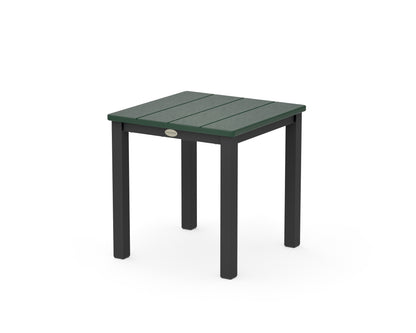 POLYWOOD Main Street 18" Side Table in Black / Green