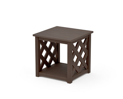 POLYWOOD Wovendale Accent Table in Kona