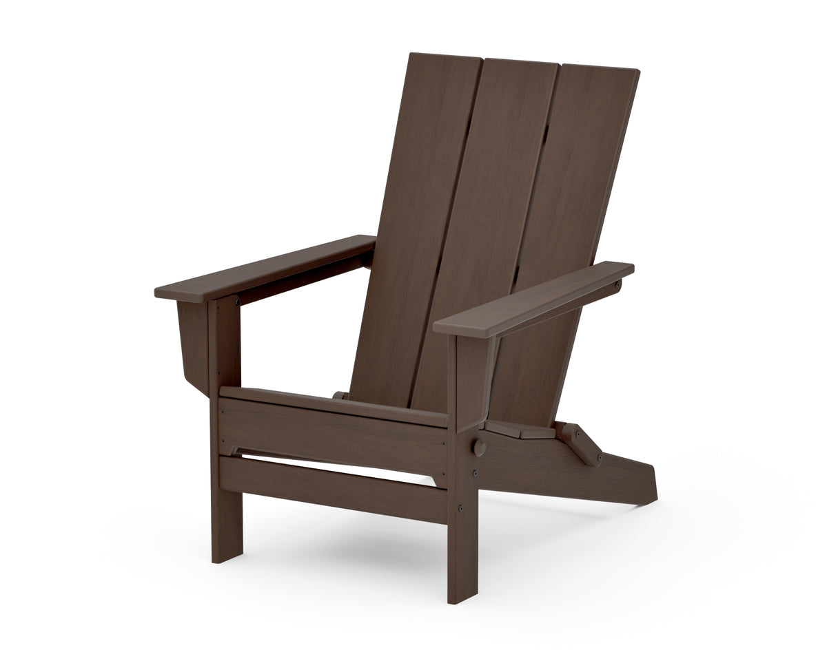 POLYWOOD Modern Studio Folding Adirondack Chair in Kona