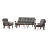 POLYWOOD Mission 4-Piece Deep Seating Set with Sofa in Mahogany