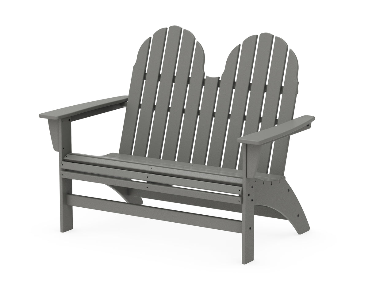POLYWOOD Vineyard 48" Adirondack Bench in Slate Grey