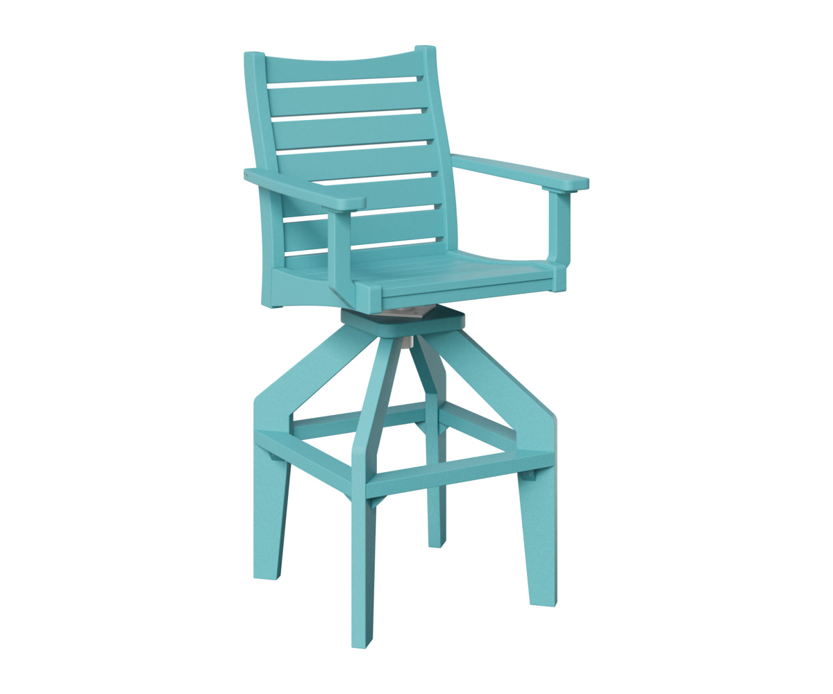 Berlin Gardens Bristol Swivel XT Chair in Aruba Blue