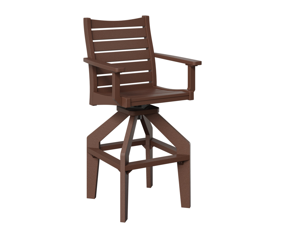 Berlin Gardens Bristol Swivel XT Chair in Chocolate Brown