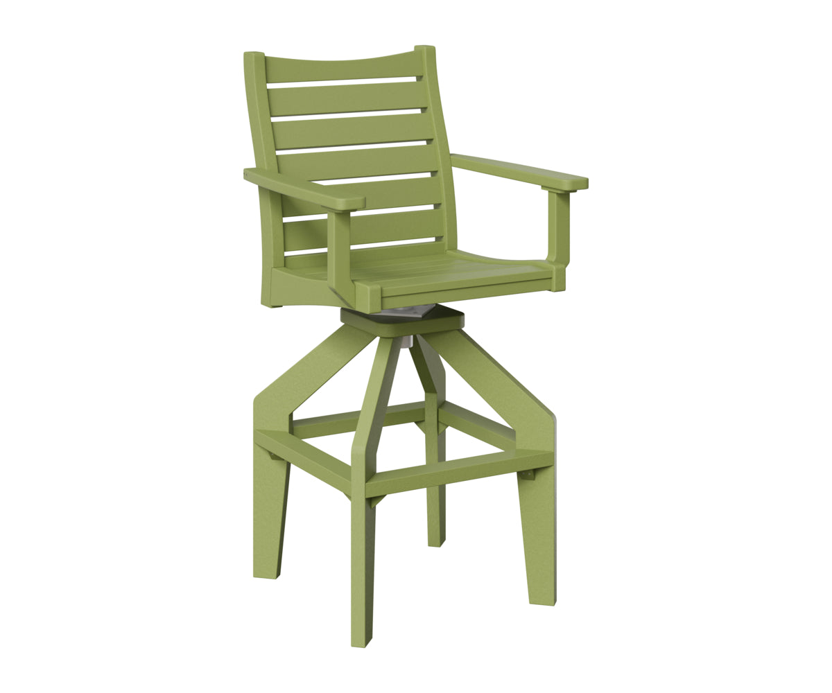 Berlin Gardens Bristol Swivel XT Chair in Kiwi Green