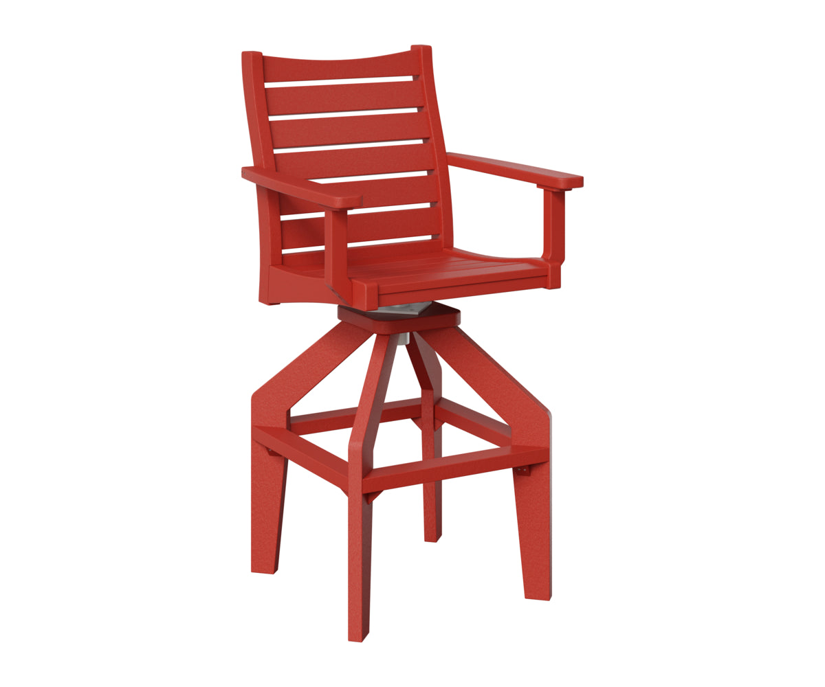 Berlin Gardens Bristol Swivel XT Chair in Scarlet Red