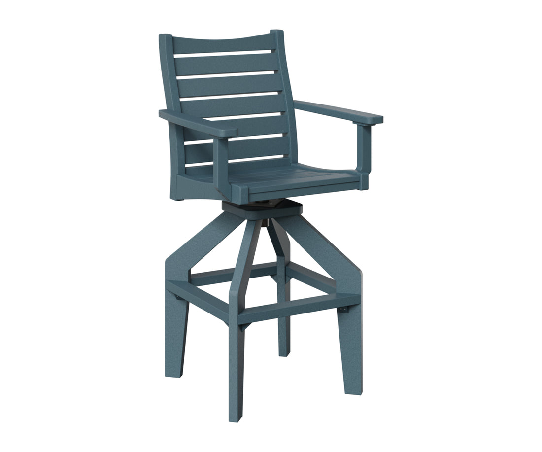 Berlin Gardens Bristol Swivel XT Chair in Slate