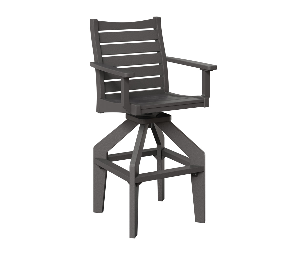 Berlin Gardens Bristol Swivel XT Chair in Smoke Gray